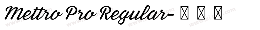 Mettro Pro Regular字体转换 Mettro Pro Regular字体转换